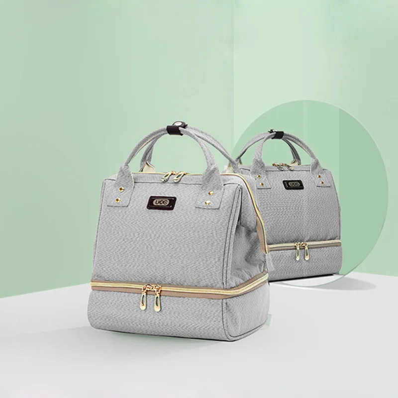 Fashion Mummy Diaper Bag Large Capacity Mom Bag Thermal Insulation Travel usb Backpack Small Handbag For Baby Care