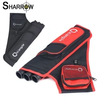 1pc archery arrow quiver 3 tubes arrows holder bag back with adjustable strap for recurve bow shooting hunting accessories