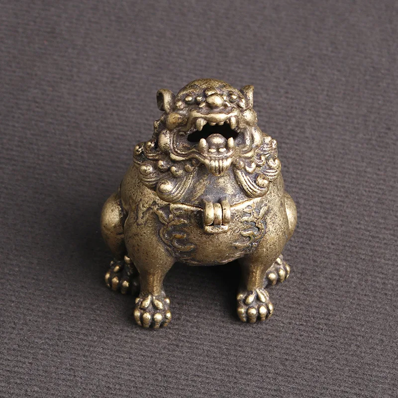 Фэн-шуй Pixiu в винтажном китайском стиле медная бронзовая курильница для