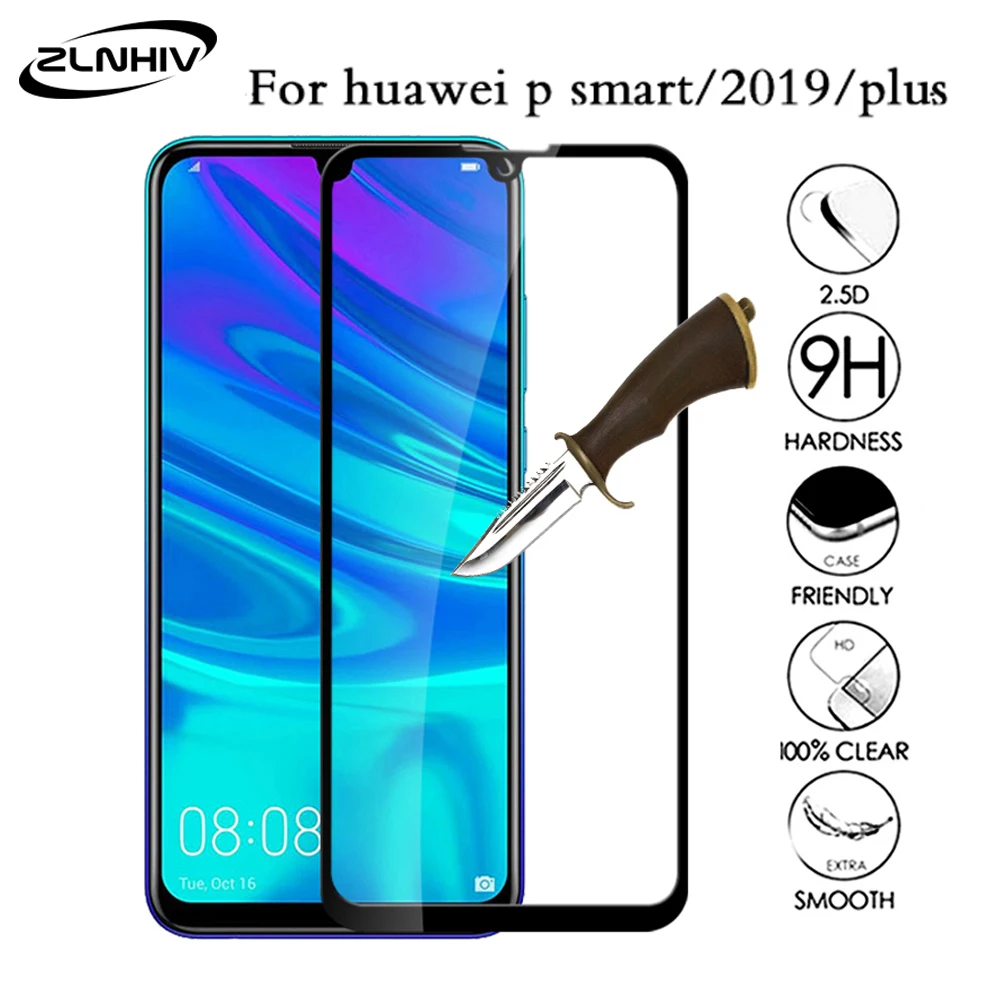 ZLNHIV 9D для huawei p smart plus 2018 2019 закаленное стекло Z pro Защитная пленка экрана телефона