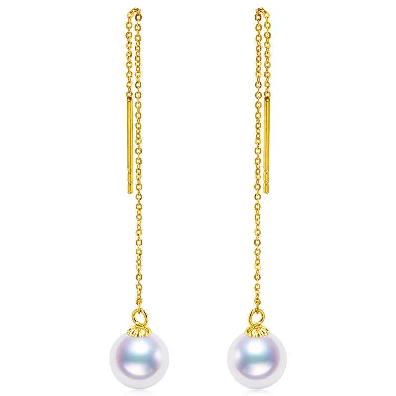 Серьги с натуральным жемчугом Akoya 7 5 мм|wire earrings|wire earring designswire wire |