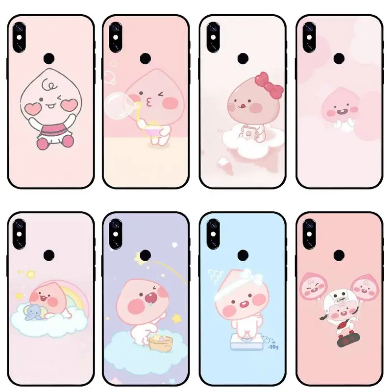 

Cute Peach cartoon Comics Phone Case For Xiaomi mi 9 9t 10 redmi 9 9a 8 8a note 10 9 9s 8 8t 7 pro max funda