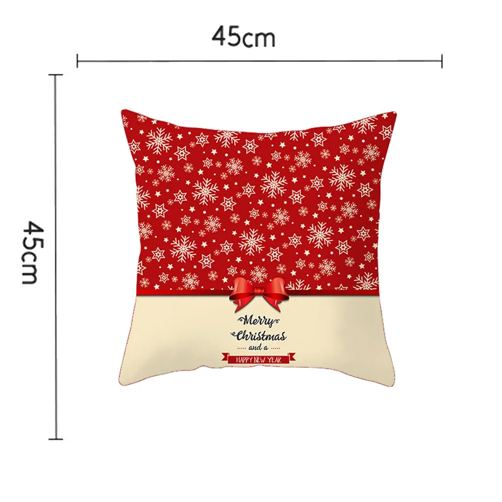 Рождественская Подушка с буквенным принтом офисный диван наволочка чехол для