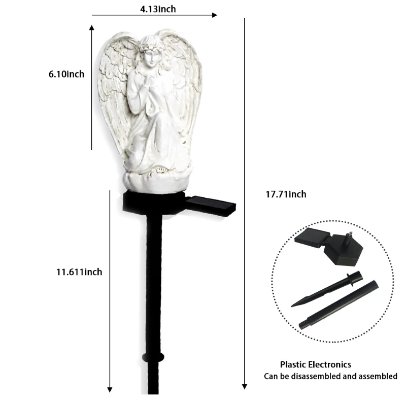 

Solar Angel Stake Lights Outdoor Garden Pathways Luminous Lamps Light Decorative Waterproof Light for Garden Yards Patio