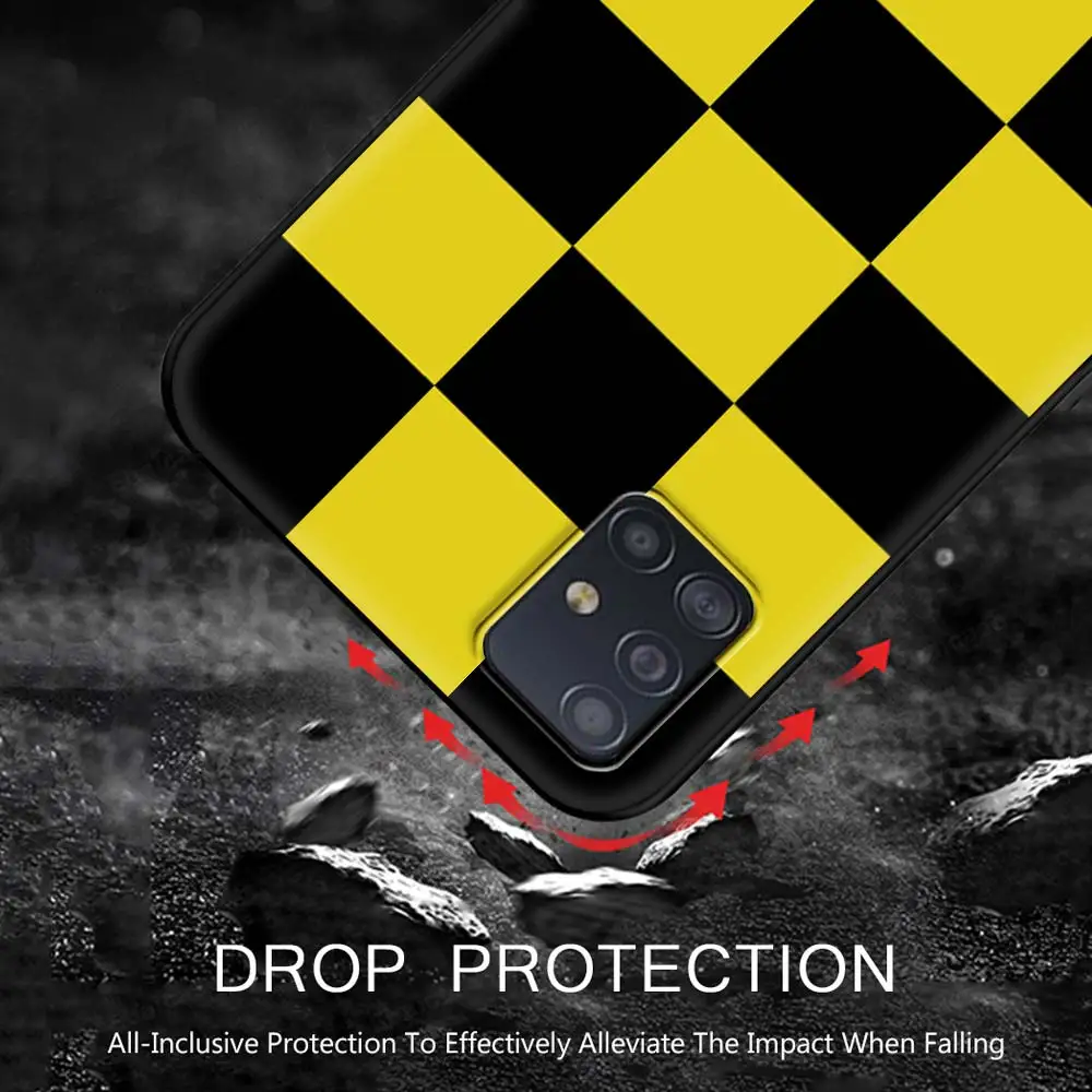 

Phone Case for Samsung Galaxy A51 A71 A70 A50 A40 A20s A30 A10s A20e A10 A02s A01 Silicon Back Cover Checkerboard Plaid Checked