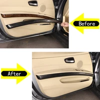 for 2005 2012 bmw 3 series e90 e92 abs carbon fiber car interior door panel decoration strip sticker car interior accessories
