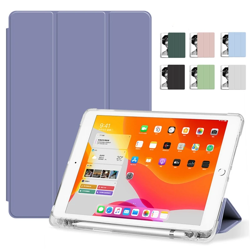 

Flip Case with Pencil Holder for iPad 9.7 2018 2017 mini 5 iPad 10.2 7th 8th 9th 2020 Pro 11 Air 4 10.9 Air 3 10.5 Smart Cover