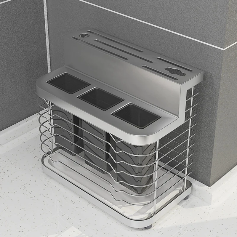 Настенная кухонная стойка из нержавеющей стали 304 держатель для ножей коробка