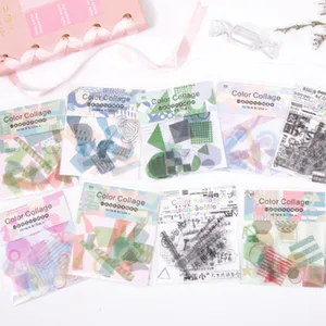 30 шт.упак. Цвет коллаж декоративные наклейки Скрапбукинг ярлыком дневник канцелярские принадлежности для альбома наклейки
