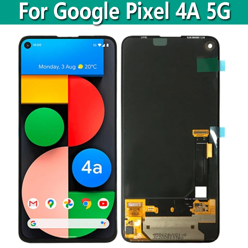

Оригинальный ЖК-экран и дигитайзер в сборе 6,2 дюйма для Google Pixel 4a 5G GD1YQ G025I, запчасти для ремонта дисплея