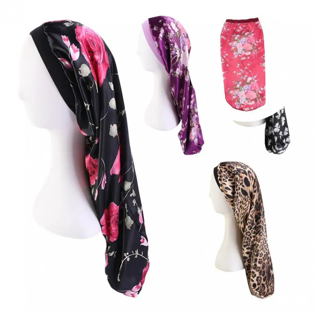 

Delicate Satin Hair Cap Smooth Texture Washable Loose Curly Dreadlocks Hair Sleep Cap Hair Wrap Bonnet Sleep Hat