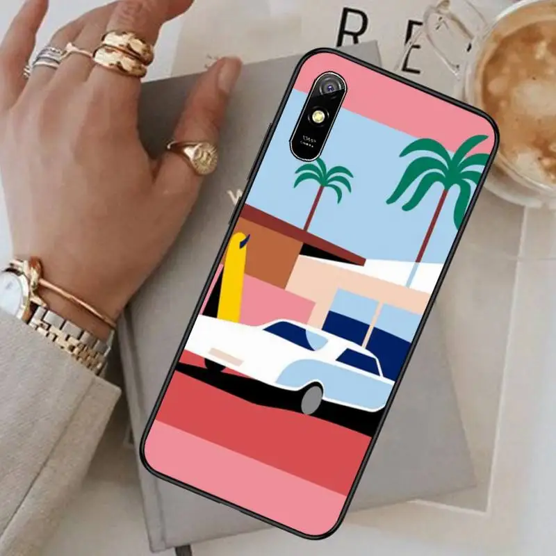 

surfboard surfing art surf Girl Hard Phone Case For Xiaomi Redmi note 4 4X 8T 9 9s 10 K20 K30 cc9 9t pro lite max