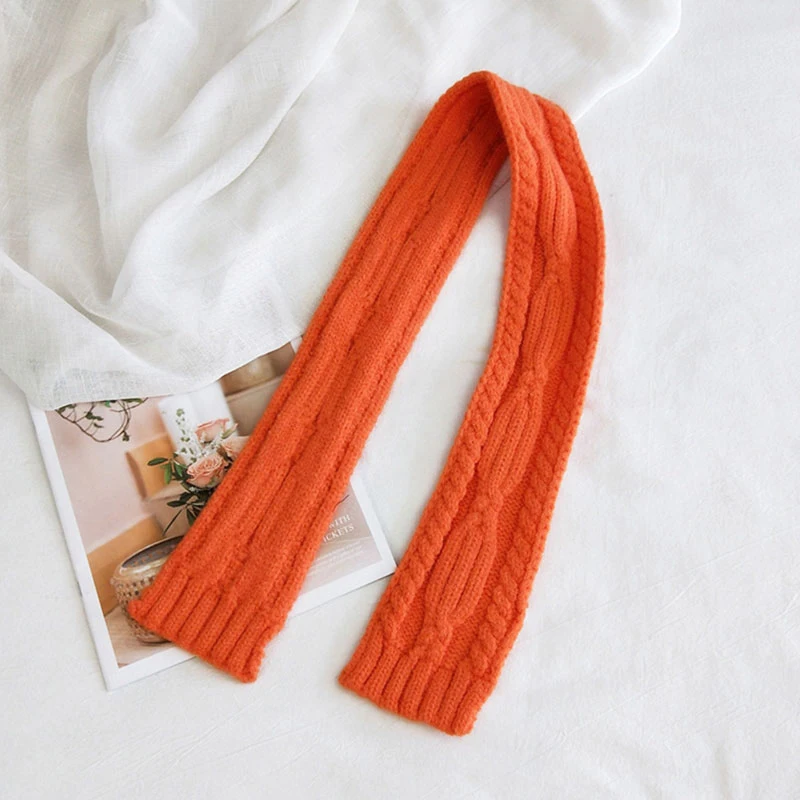 

2020 Winter Knitted Scarf Thick Warm Crochet Wool Long Soft Neck Scarves Solid Color Handmade Chunky Striped Female Shawls