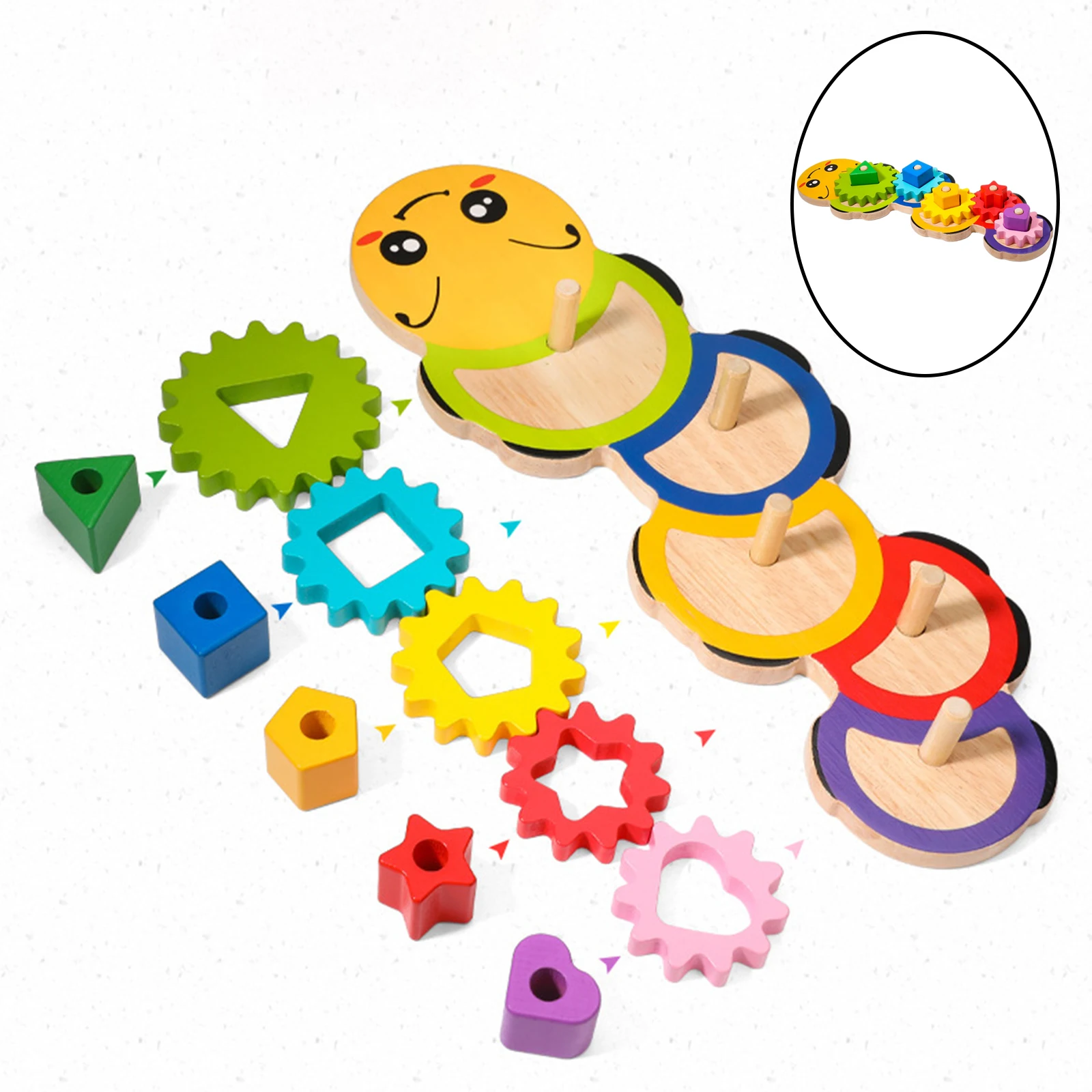 

Деревянные строительные блоки, снаряжение, игрушка, сборная гусеница, для детей старше 3 лет, Дошкольная форма, цвет, детские подарки