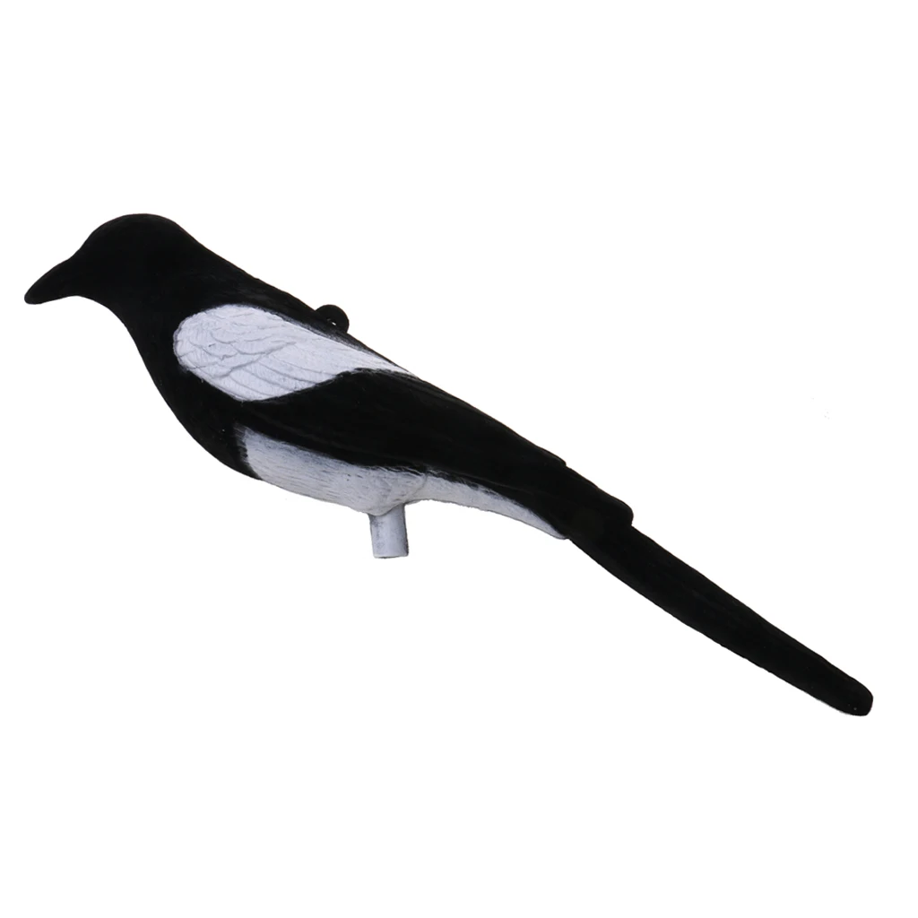 

1 Pc Flocked Magpie Full Body Size Bird Hunting Decoys For Larsen Trap Cage Decoy Hunting Shooting Decoying Accessories Garden