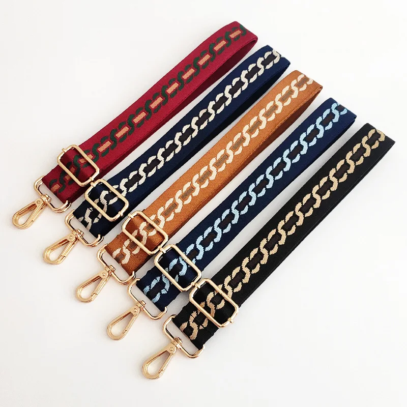 

New Color Bag Chain Stripe Adjustable Bag Strap Long Shoulder Bag Parts One-shoulder Messenger Bag Strap for Crossbody Bag Belts