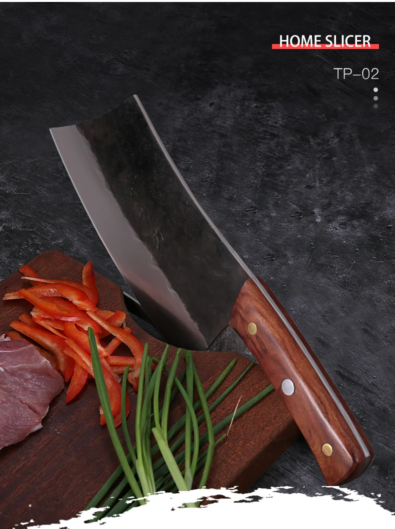 DENGJIA КИТАЙСКИЙ ручной работы кухонный нож из углеродной стали овощные ножи и мясник нож для нарезки тонкая ручка ручной работы