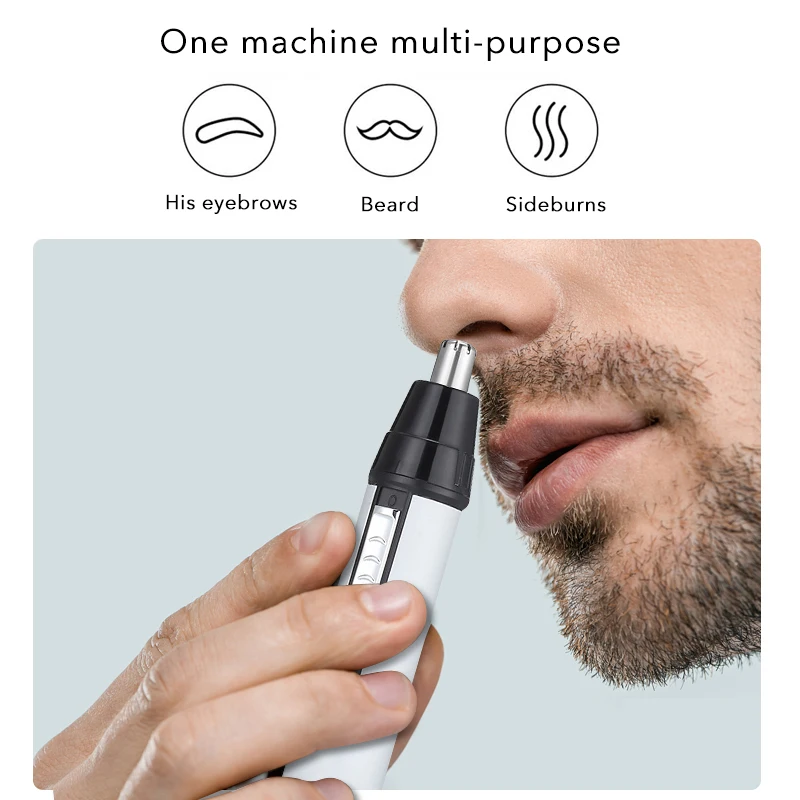 

3 in1 Electric Nose Ear Trimmer For Men Shaver Rechargeable Hair Removal Eyebrow Trimer Safety Product Shaving Machine Face Care