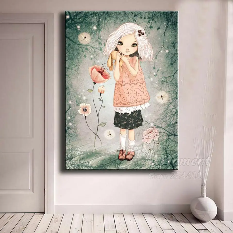 Ever Moment 5D DIY Алмазная вышивка крестиком девушка цветок стрекоза мозаика полный квадратный сверла Стразы работа ASF1190