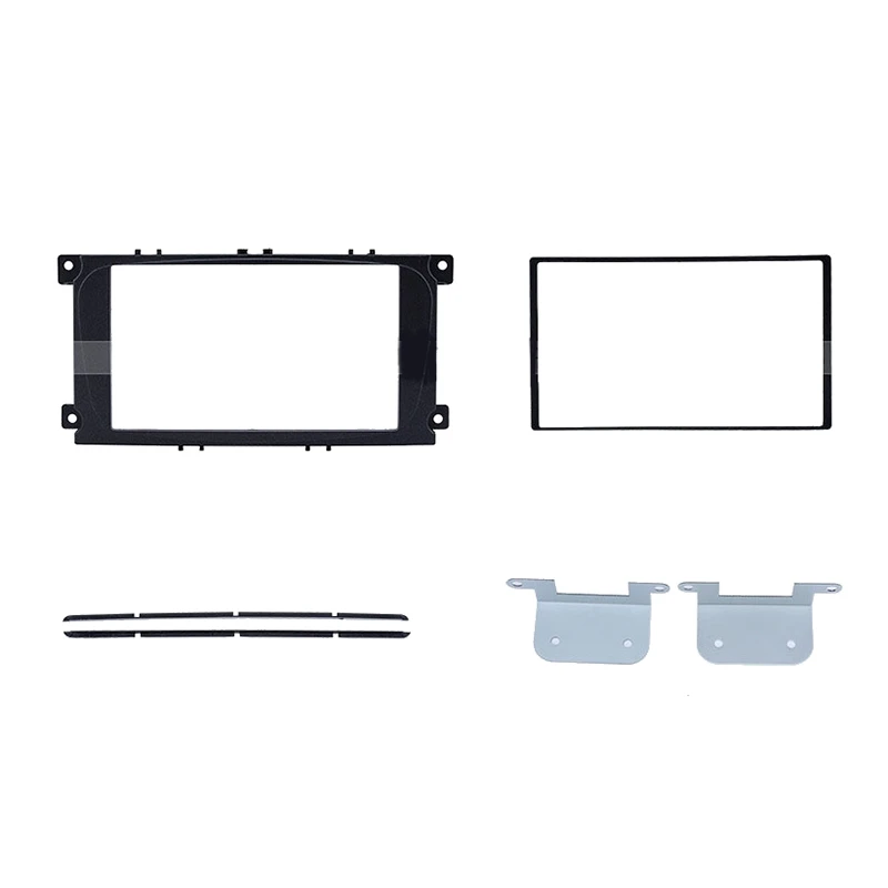 Черный двойной DIN автомобильный радиоприемник пластина Стерео панель адаптеров