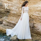 Свадебное платье с длинными рукавами, из атласной ткани