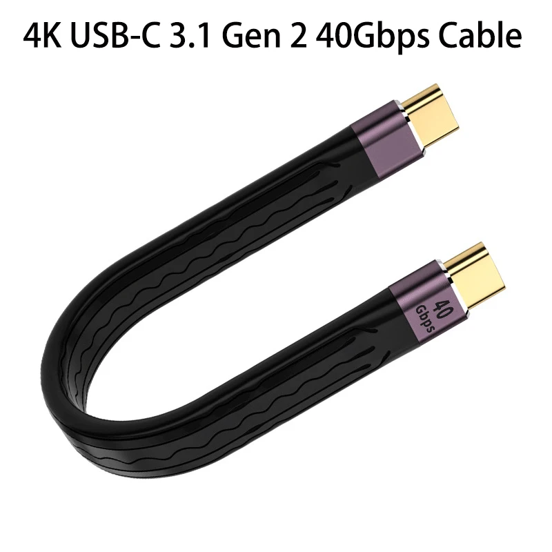 Cable de datos USB 4,0 Gen3 PD 100W 5A, carga rápida USB...