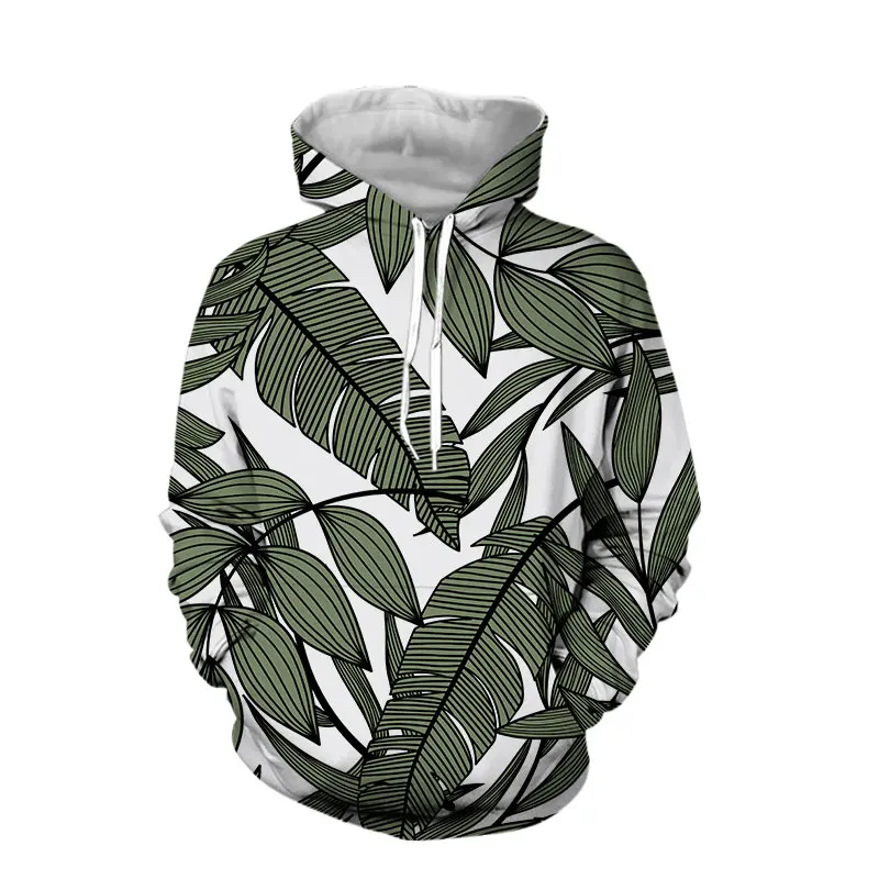 

Новинка 2021, винтажная толстовка с капюшоном с цветными листьями и 3D принтом, Мужская одежда для отдыха, уличная одежда, модные толстовки в ст...