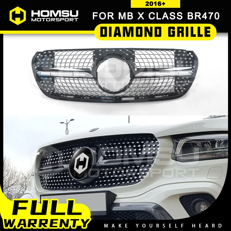 Бриллиантовая решетка Br W470 для Mercedz X Class автомобильный передний бампер Br470
