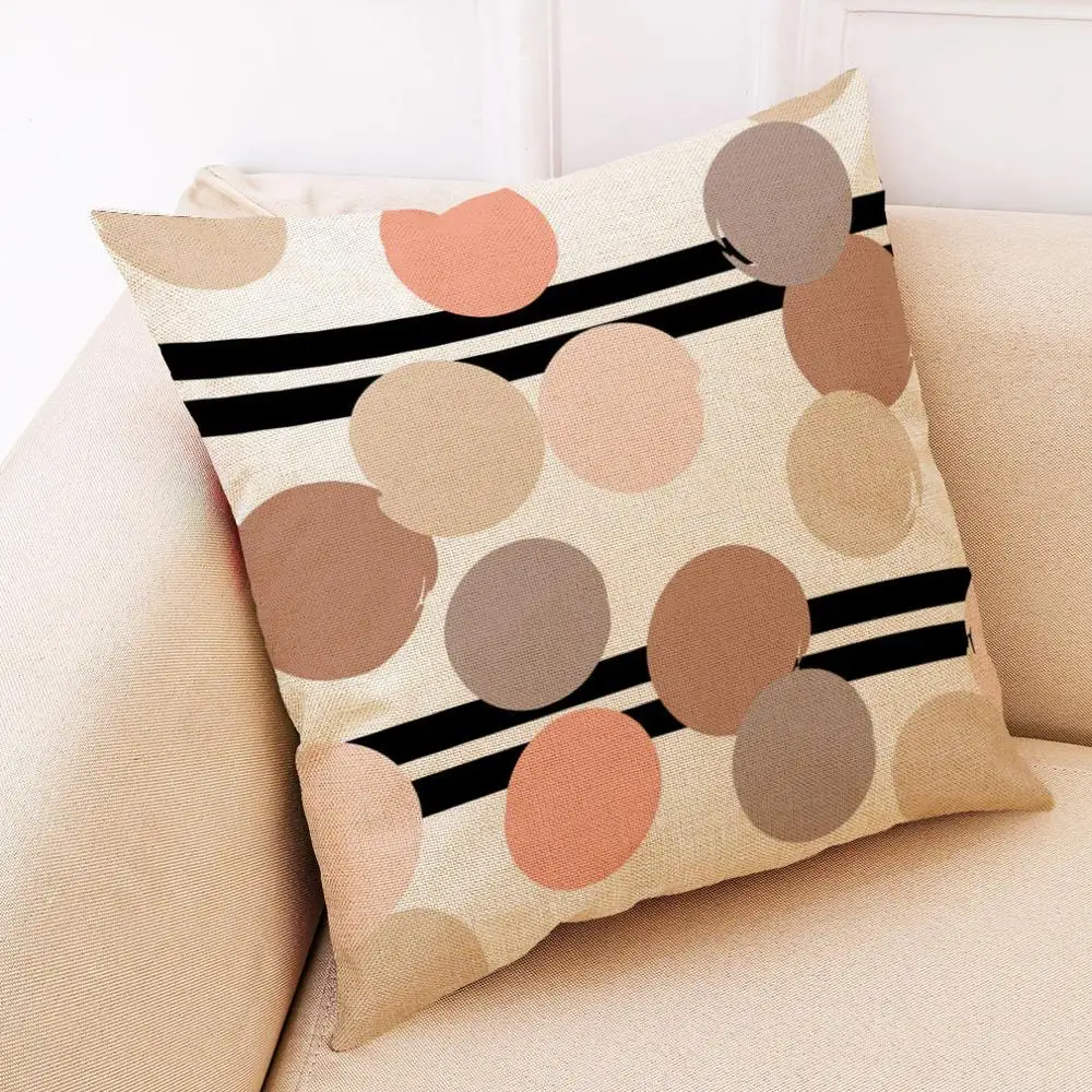 Zeroomade Морден круг накидки на подушки красочные хлопковые Льняные Декоративные