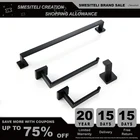 Набор принадлежностей для ванной комнаты, аксессуары, матовая черная полка, крючок для халата, вешалка для полотенец, вешалка для полотенец, держатель для бумаги, черная зубная щетка