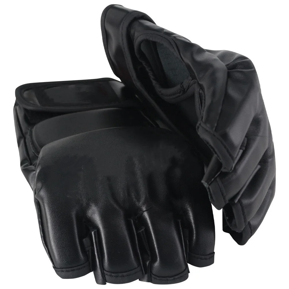 

Черные свирепые боевые полуперчатки для ММА Тигр Муай Тай боксерские накладки боксерские перчатки мужские перчатки для ММА Боксерские бок...