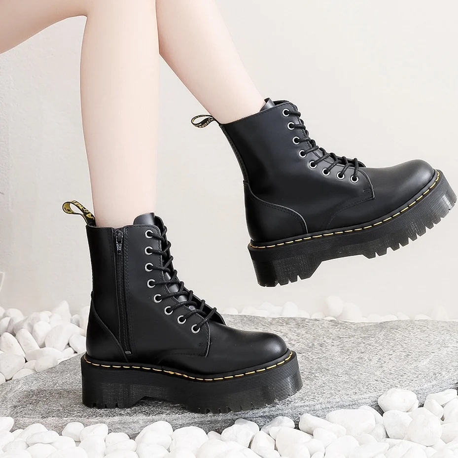 Роскошные Брендовые женские ботинки в стиле панк ботильоны с боковой молнией