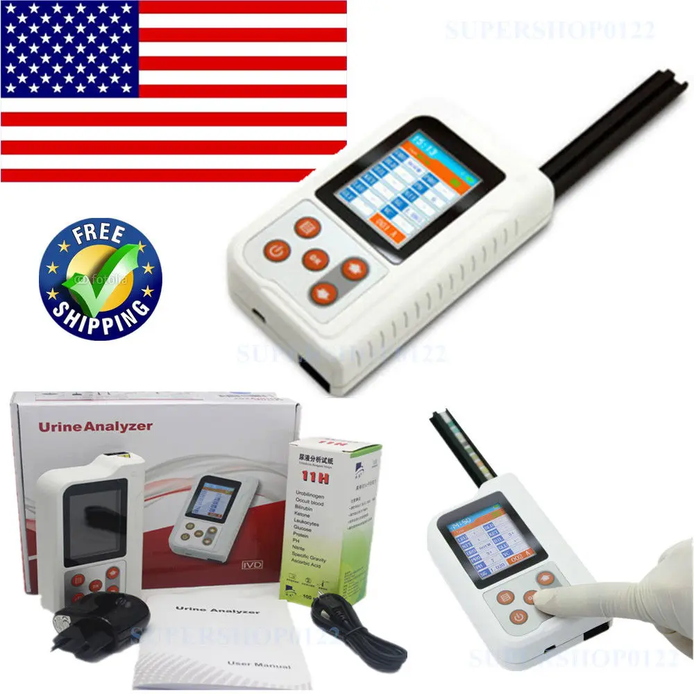 Белый Contec BC401 Handheld Digital Urine Analyzer with 100PCS Test Strips USB,Bluetooth,FDA - Цвет: Белый