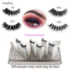 Набор ресниц Visofree, норковые ресницы 3D, невидимые ресницы, многоразовый макияж, накладные ресницы, драматические Искусственные ресницы, оптовая продажа
