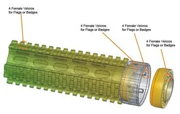 S& H векторная оптика 223/5. 56 мм 12 ''дюймов Handguard Quad поплавок Пикатинни расширение с 18x охранников пакет