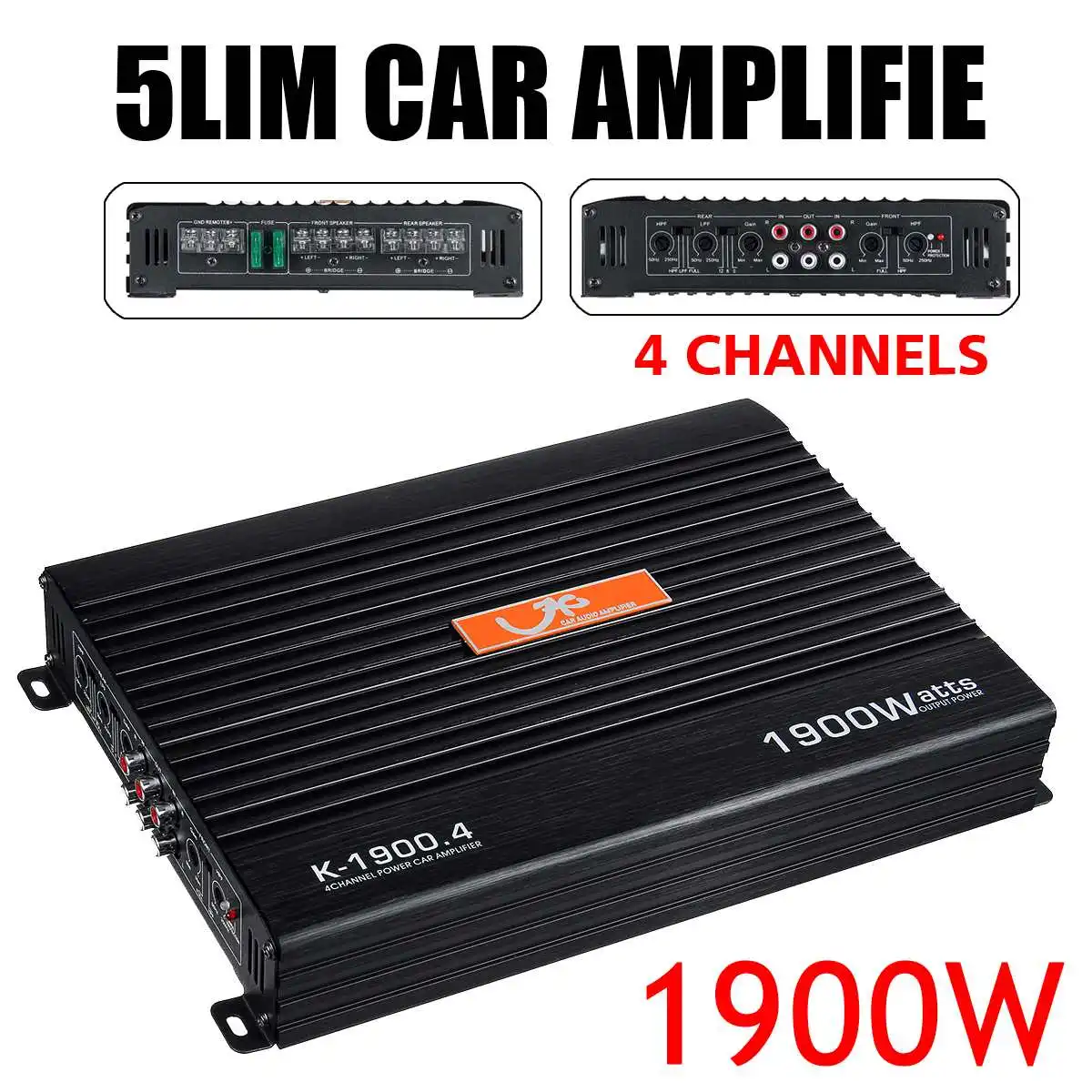 

1900W Car Amplificador HIFI 4 CH Audio Power Amplifier 12V/220V Home Theater Amplifier Audio Support FM USB SD/Remote Control