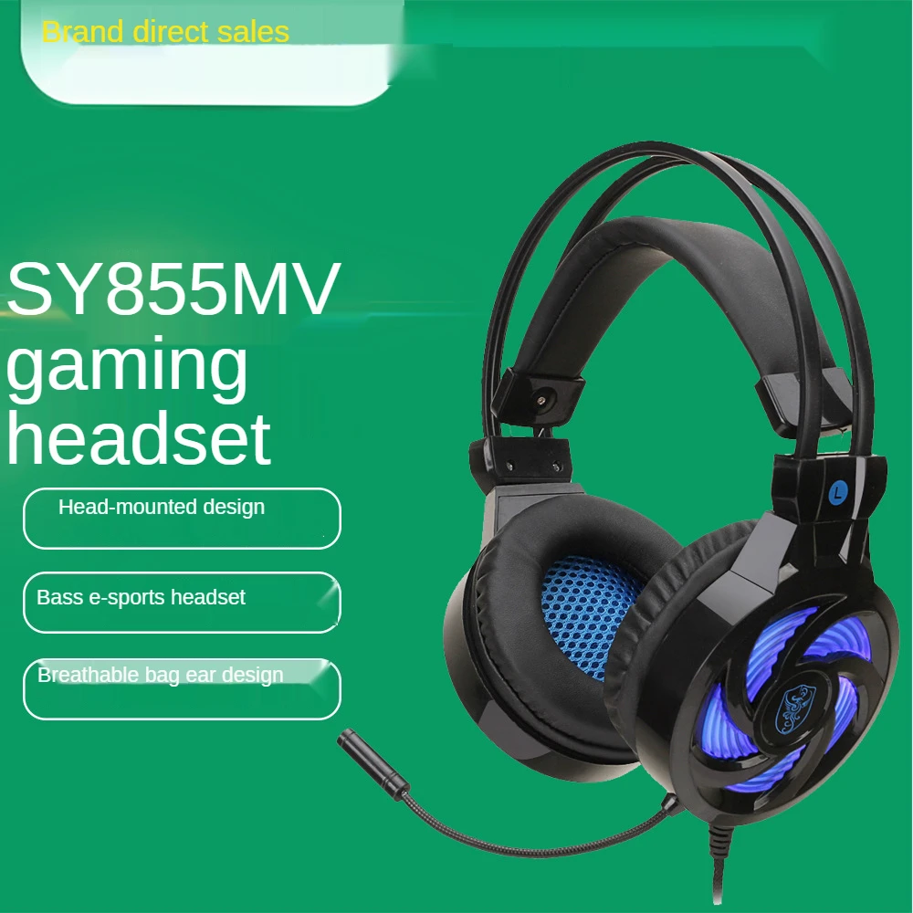 

PS4 / ps5 wired headset luminous 7.1-channel USB game headset with microphone