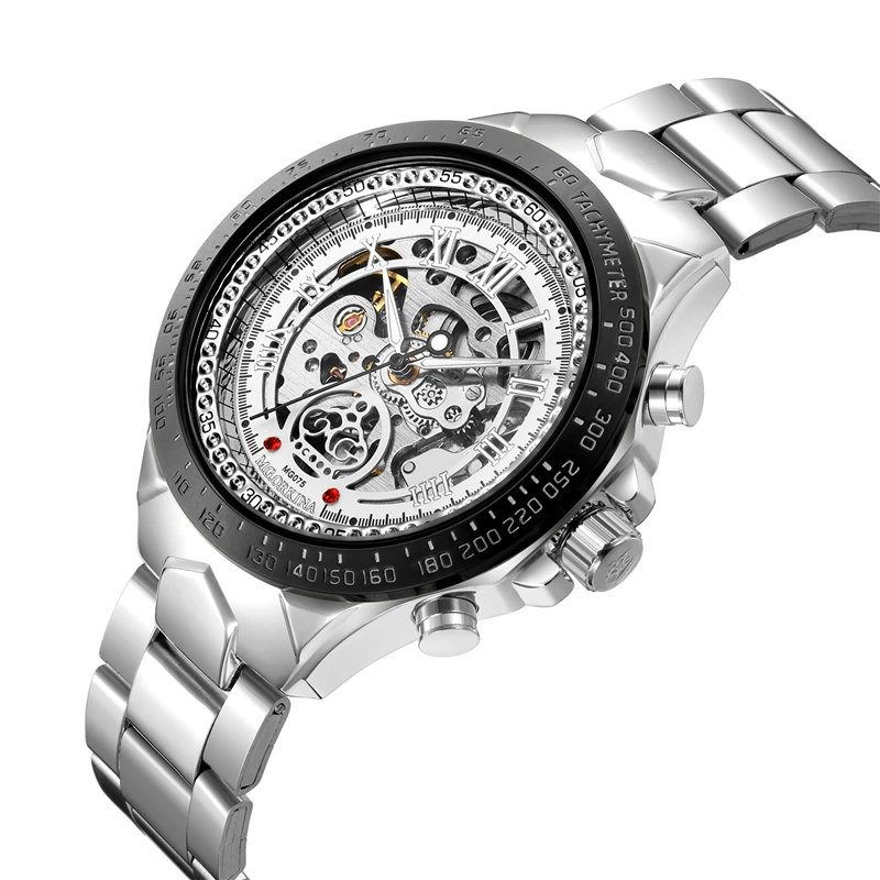 Классические мужские часы класса люкс лучший бренд Автоматические Wind