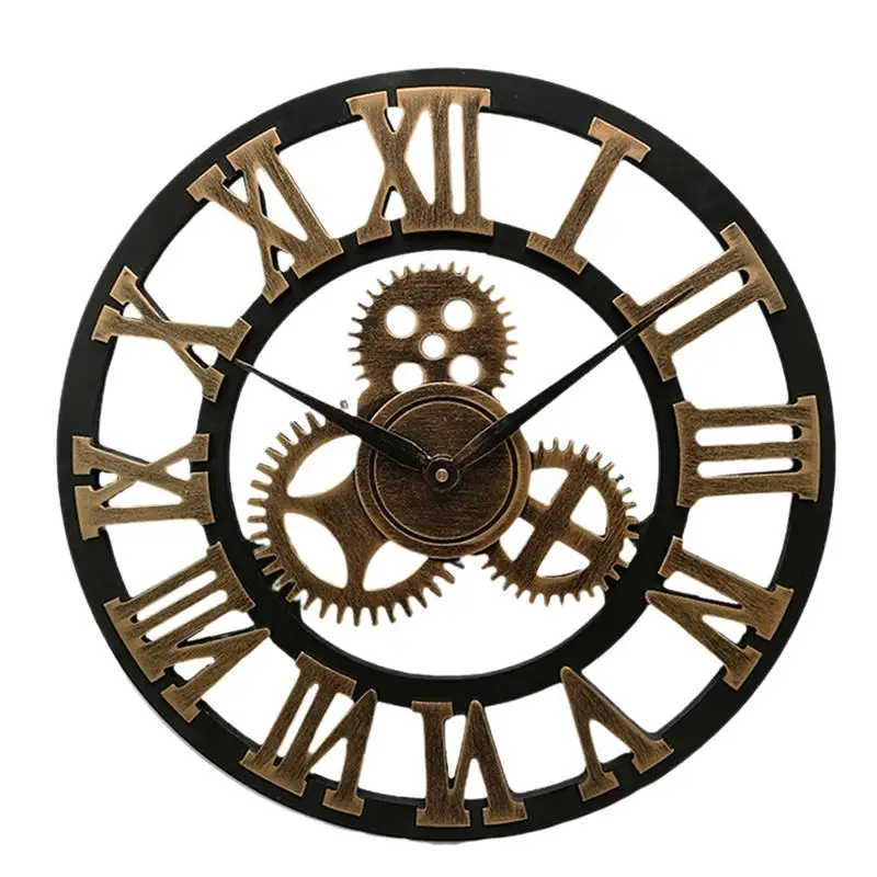 

Imitation Metal Silent Clock Industrial Gear Wall Clock Decorative Wall Clock Industrial Style Wall Clock Living Room Decoration