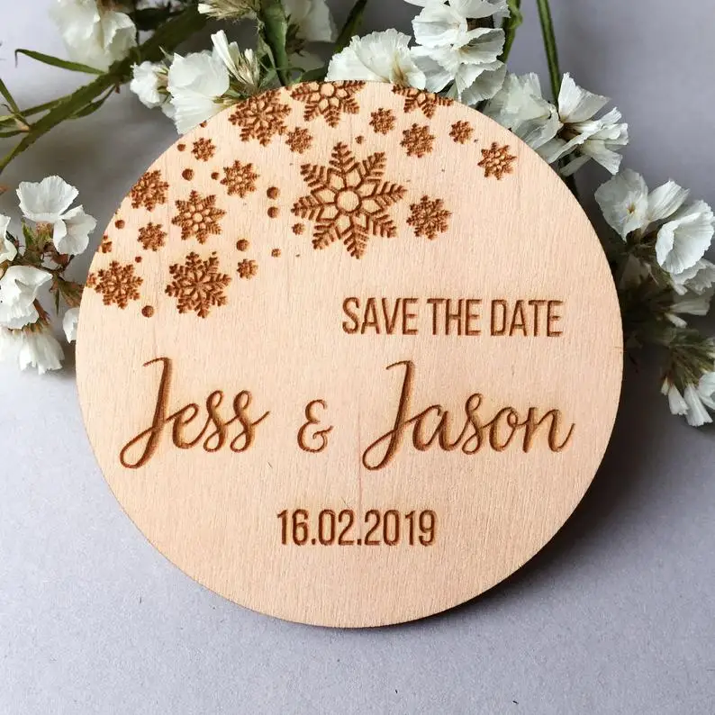 Персонализировать имена дата Выгравированная Деревянная Карта сохранить дату