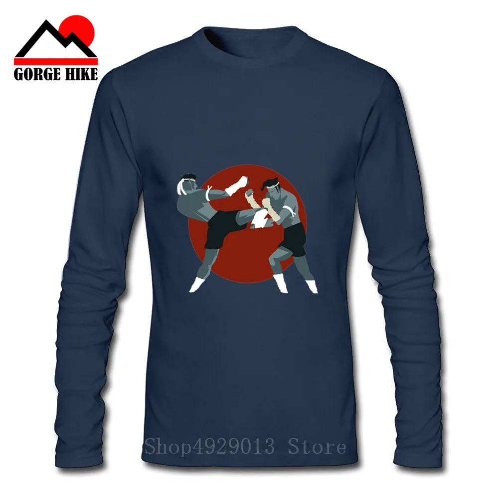 2019 3D Thailand Boxing Fight MMA Thai kung fu T-Shirt Gym Long Sleeves Sport Muay Cotton Breathable T Shirt Men Kick Boxer | Мужская