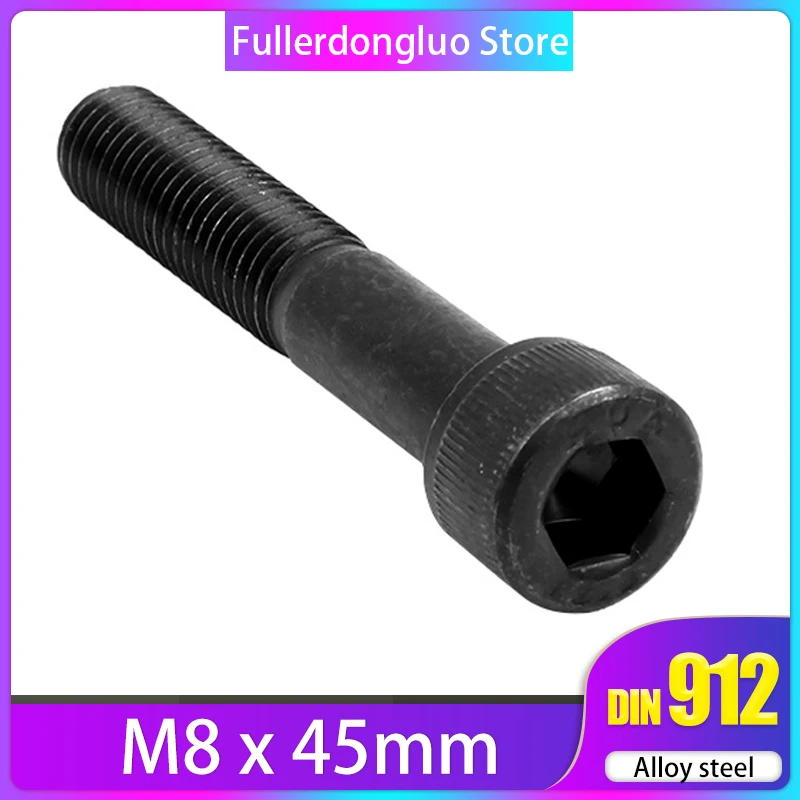 Винт FullerKreg M8x45mm с шестигранным хвостовиком класс 12 9 отделкой из черного оксида