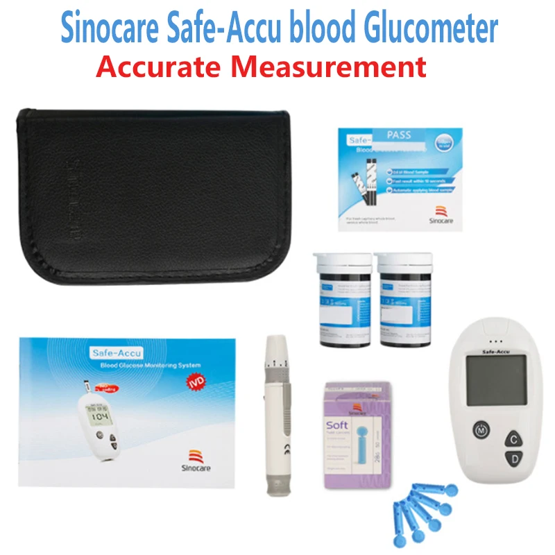 

Глюкометр Safe-Accu с сертификатом CE, глюкометр для диабетиков, медицинское устройство с 50/100 полосками и ланцетами для крови