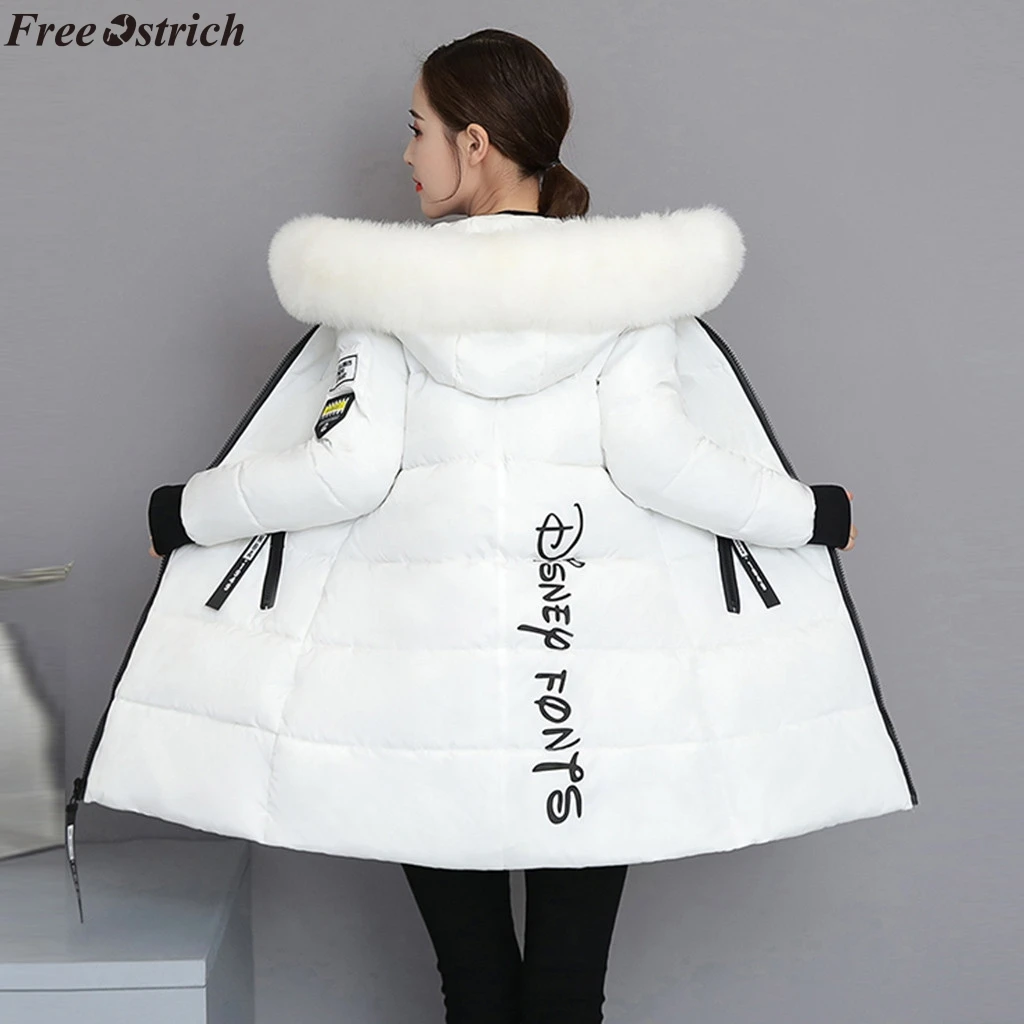 Женское пальто средней длины SAGACE толстая парка с кроличьим мехом Зимняя