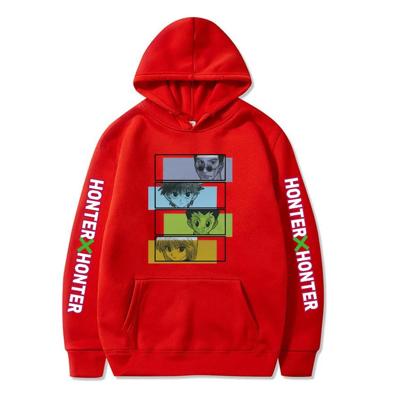 

Hunter x hunter hoodies homens hisoka moletom agasalho streetwear anime hoodie roupas casuais caador x caador com capuz topos