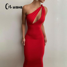 Vestidos Cnyishe-vestidos de fiesta midi con un hombro al aire para mujer...
