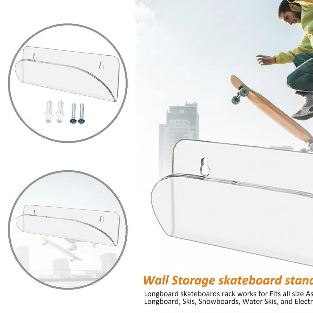 

High Stability 1 Set Versatile Skateboard Accessory Skateboard Rack Wall-Mounted for Skateboard Shop