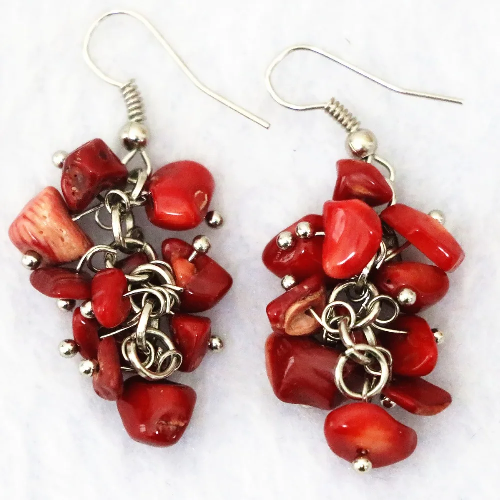 Натуральный красный коралл нерегулярные кусочки гальки бусины diy ожерелья