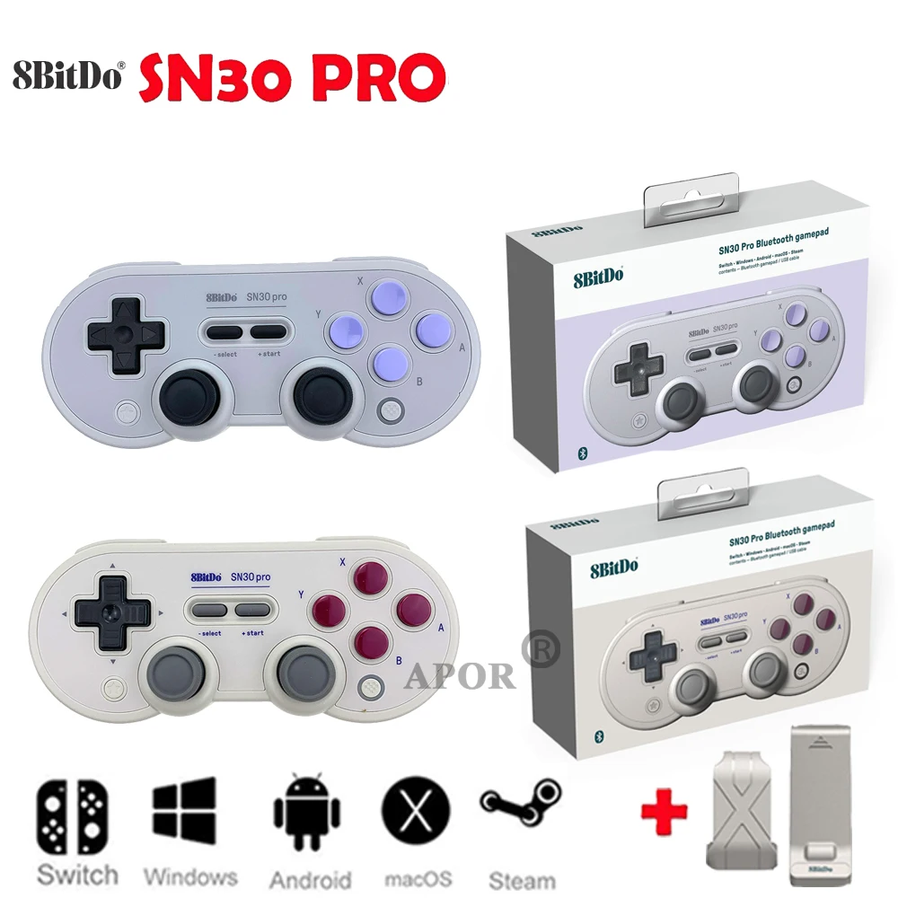 Оптовая продажа 8bitdo SN30 Pro Bluetooth геймпад беспроводной контроллер для