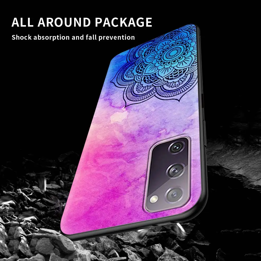 

Phone Case For Samsung S20 FE S21 S10 S9 Plus S8 S10 Capa for Galaxy Note 20 Ultra 10 Lite 9 Soft Cover The Mandala Beautiful
